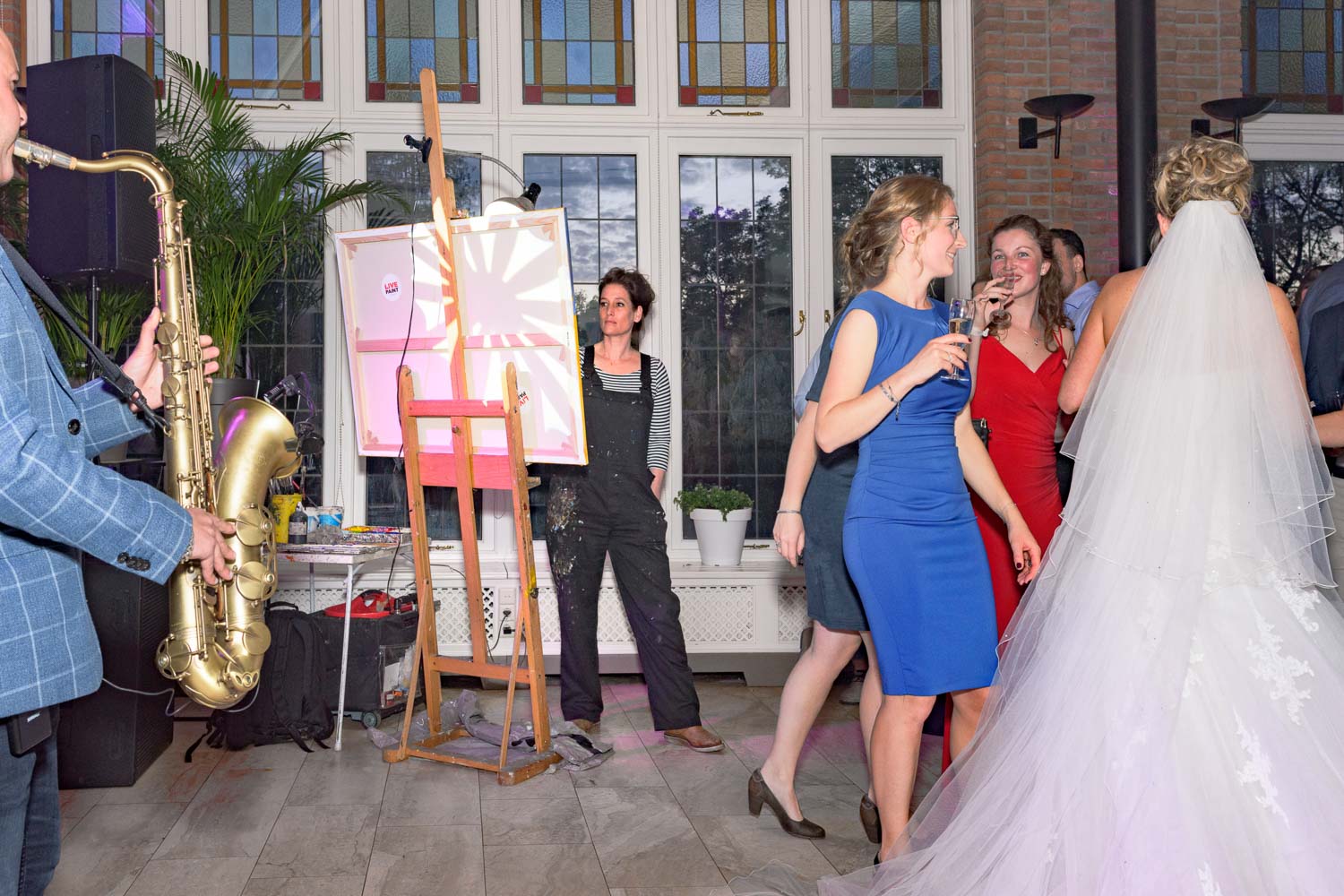 Live Painting op trouwfeest ? voor de Volkskrant