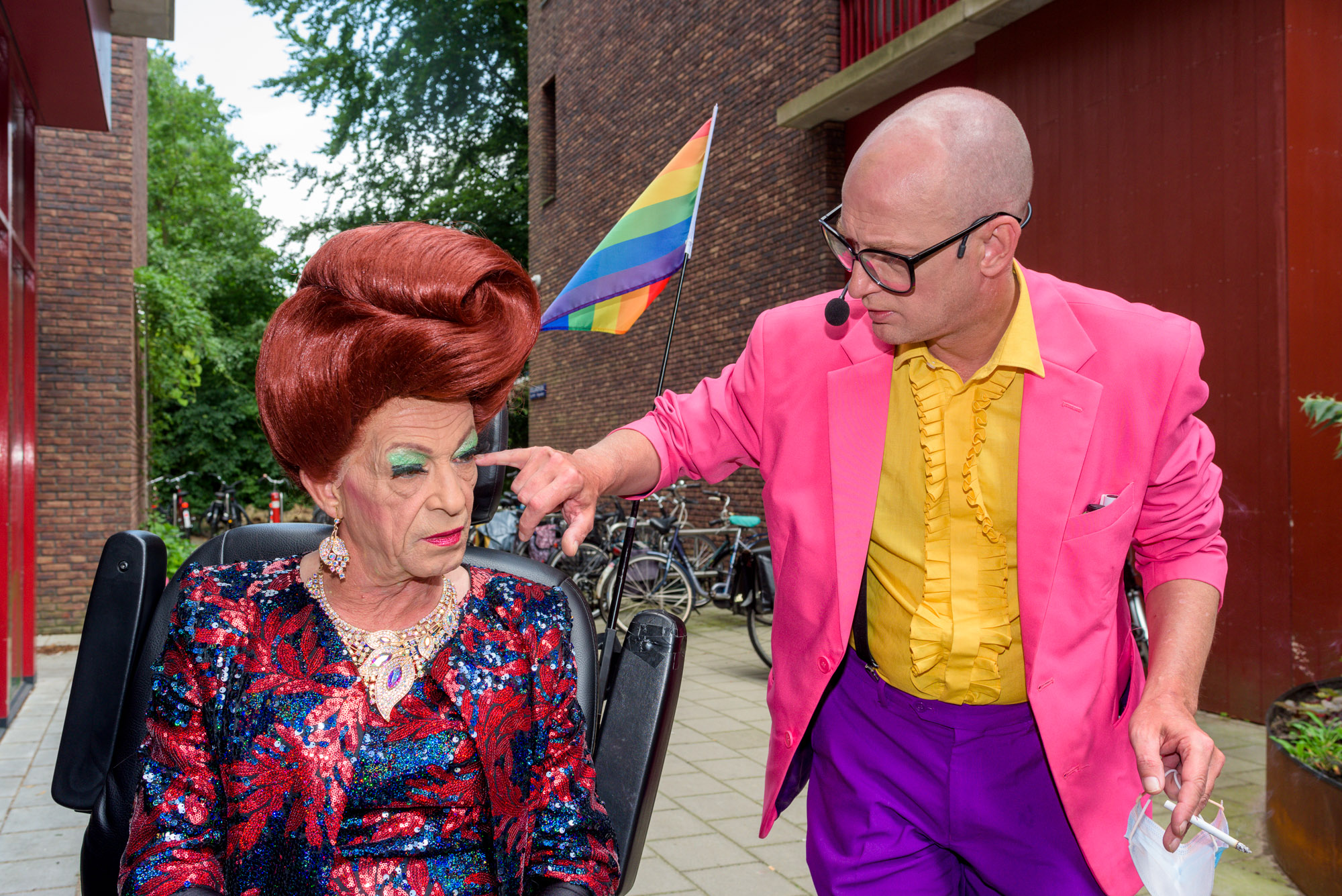 Victoria False en Mario Magic tijdens senior pride 2021 Amsterdam | Sas Schilten fotografie