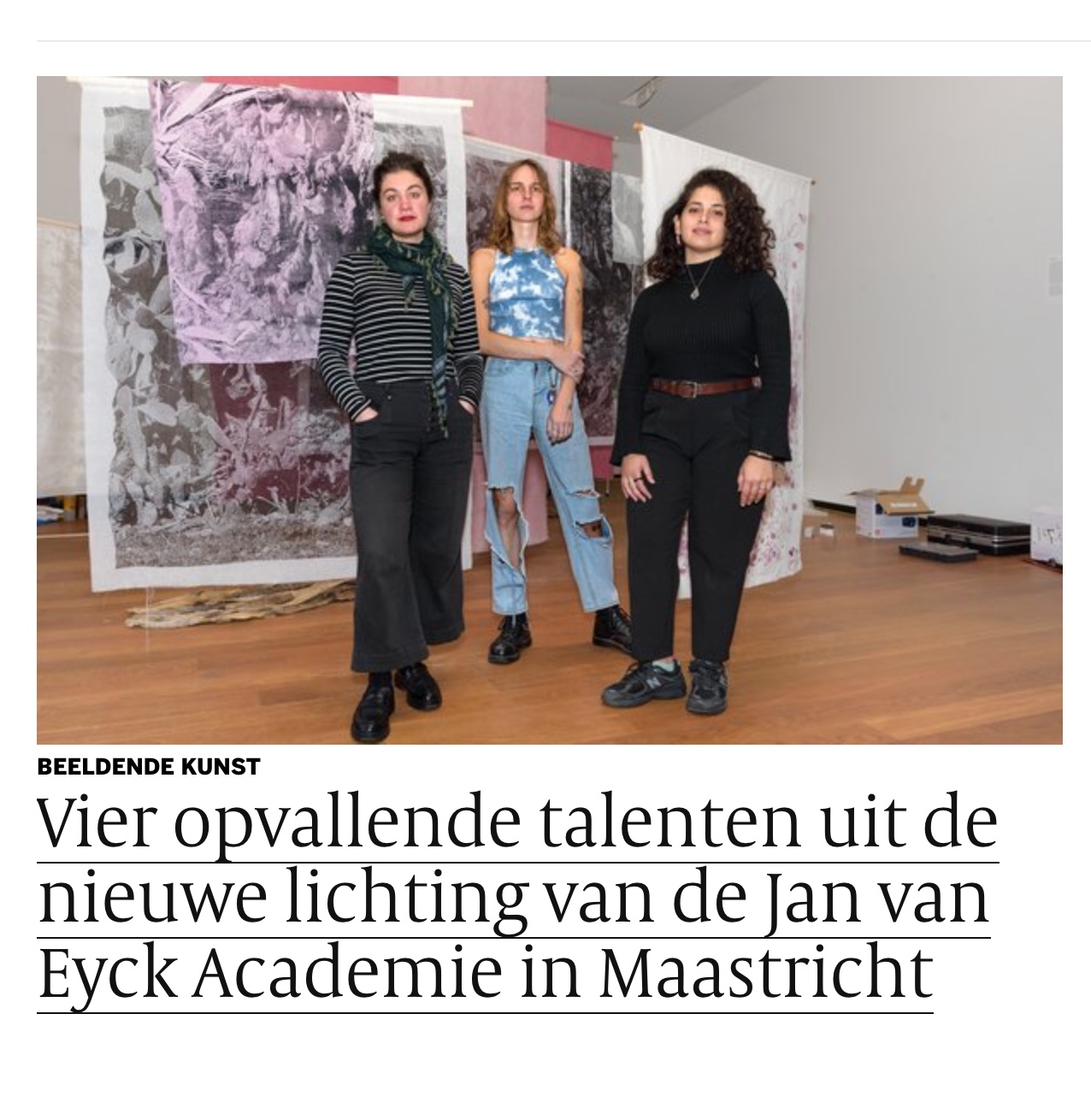 Nieuwe talenten van de Jan van Eyckacademie voor De Volkskrant